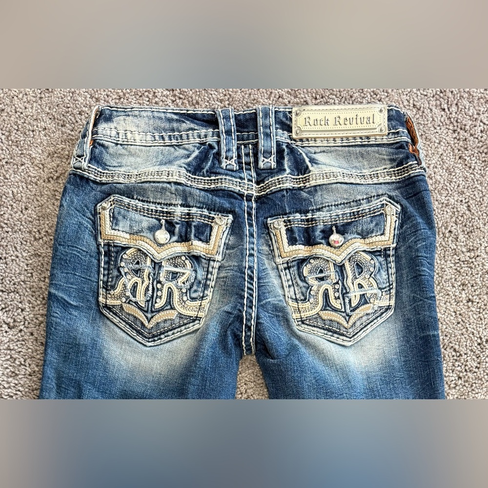 Rock Revival Nadine Boot Denim‎ Jeans Womens Size 26